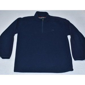 The North Face Men's Sweatshirt Size XL Blue Fleece 1/4 Zip Waffle Pullover